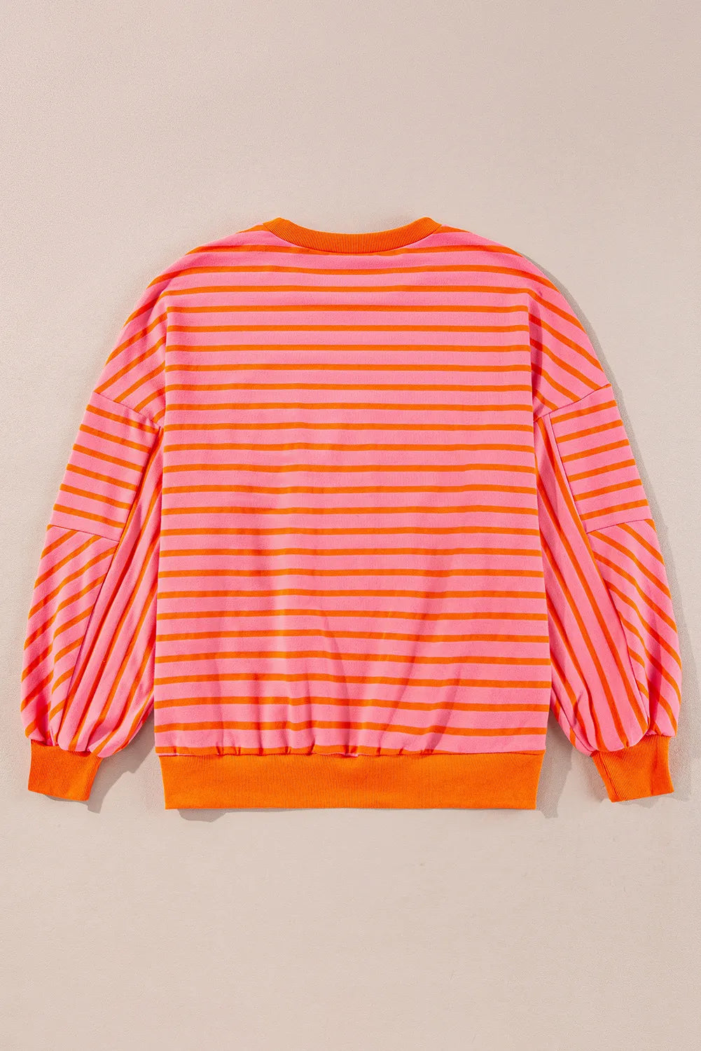 TEEK - Striped Dropped Shoulder Long Sleeve Sweatshirt TOPS TEEK Trend   