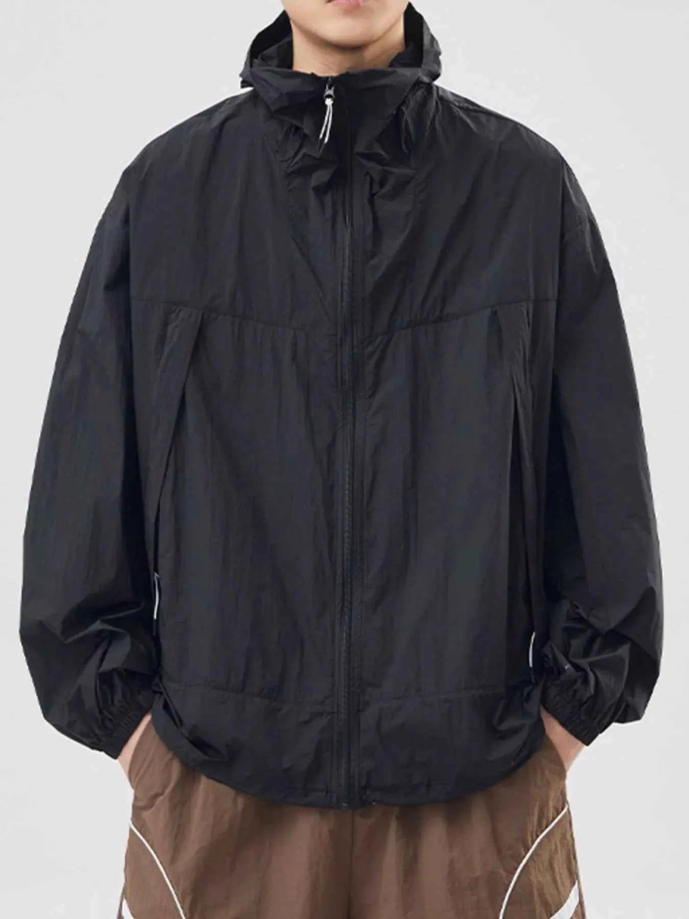 TEEK - Mens Plus Size Lightweight Hooded Windbreaker Jacket JACKET TEEK Trend