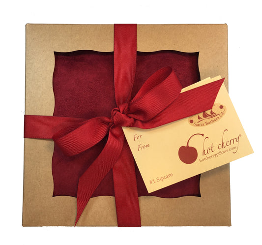 TEEK - Hot Cherry Square Pillow in Plush Red Ultra-Suede PILLOW TEEK HCP