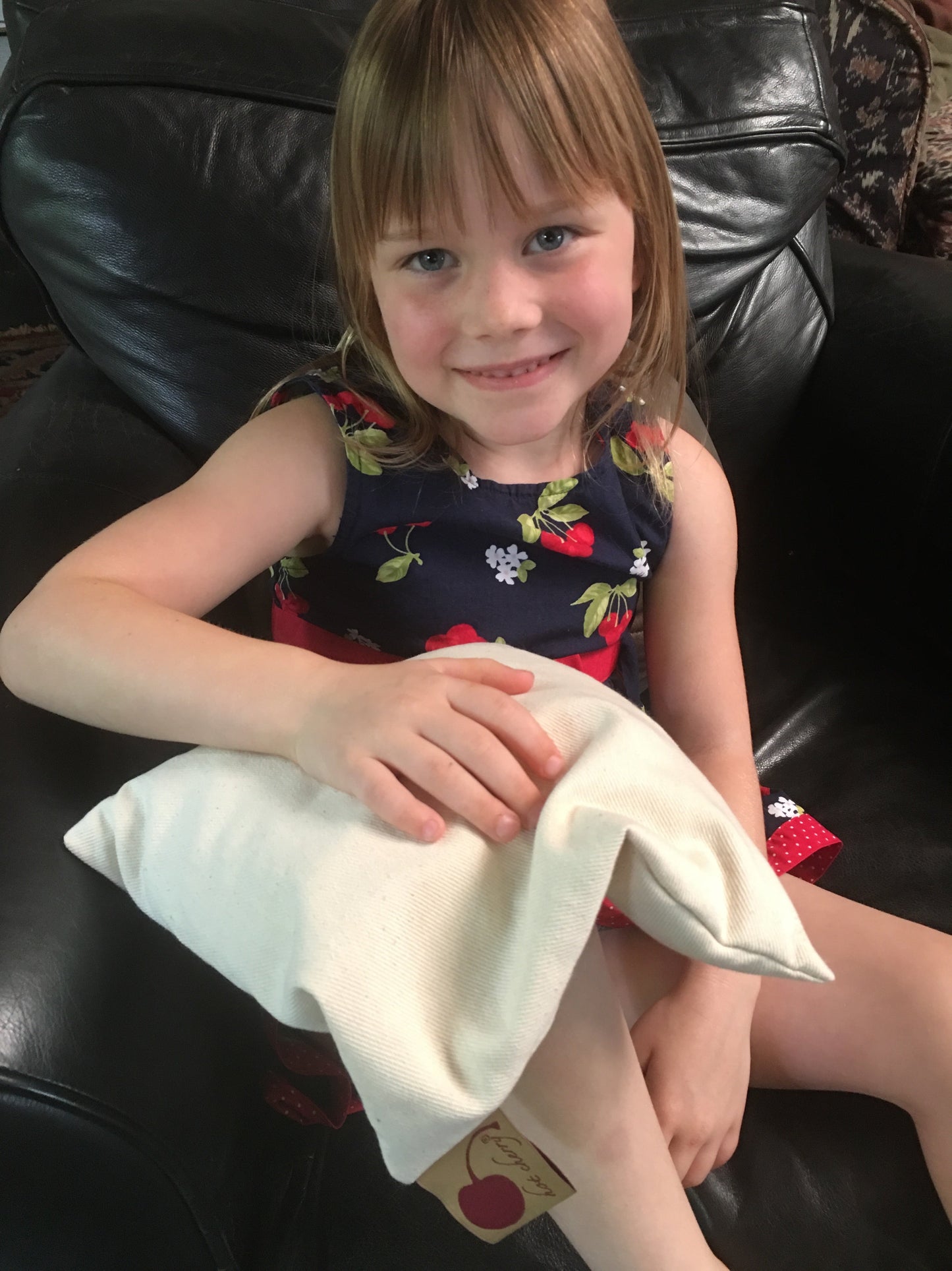 TEEK - Hot Cherry Square Pillow in Natural Denim PILLOW TEEK HCP