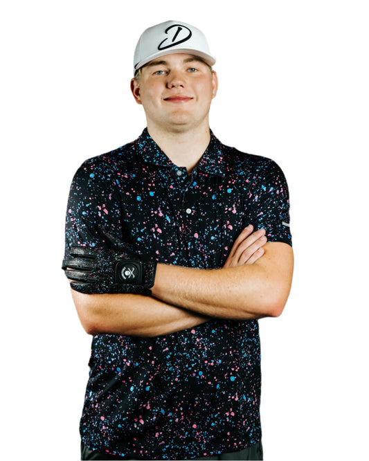 TEEK - Paint Splatter Polo Black TOPS TEEK SIG