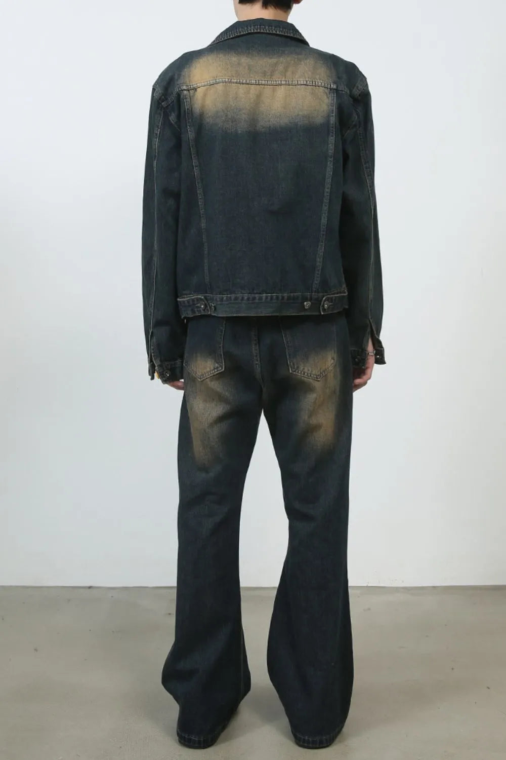 TEEK - Mens Bootcut Baggy Dark Jeans JEANS TEEK Trend