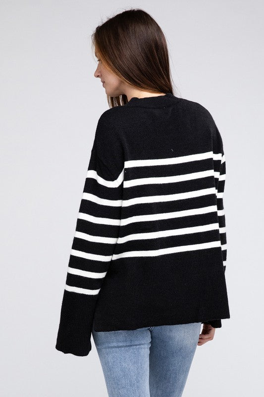 TEEK - Ribbed Hem Stripe Sweater SWEATER TEEK FG   