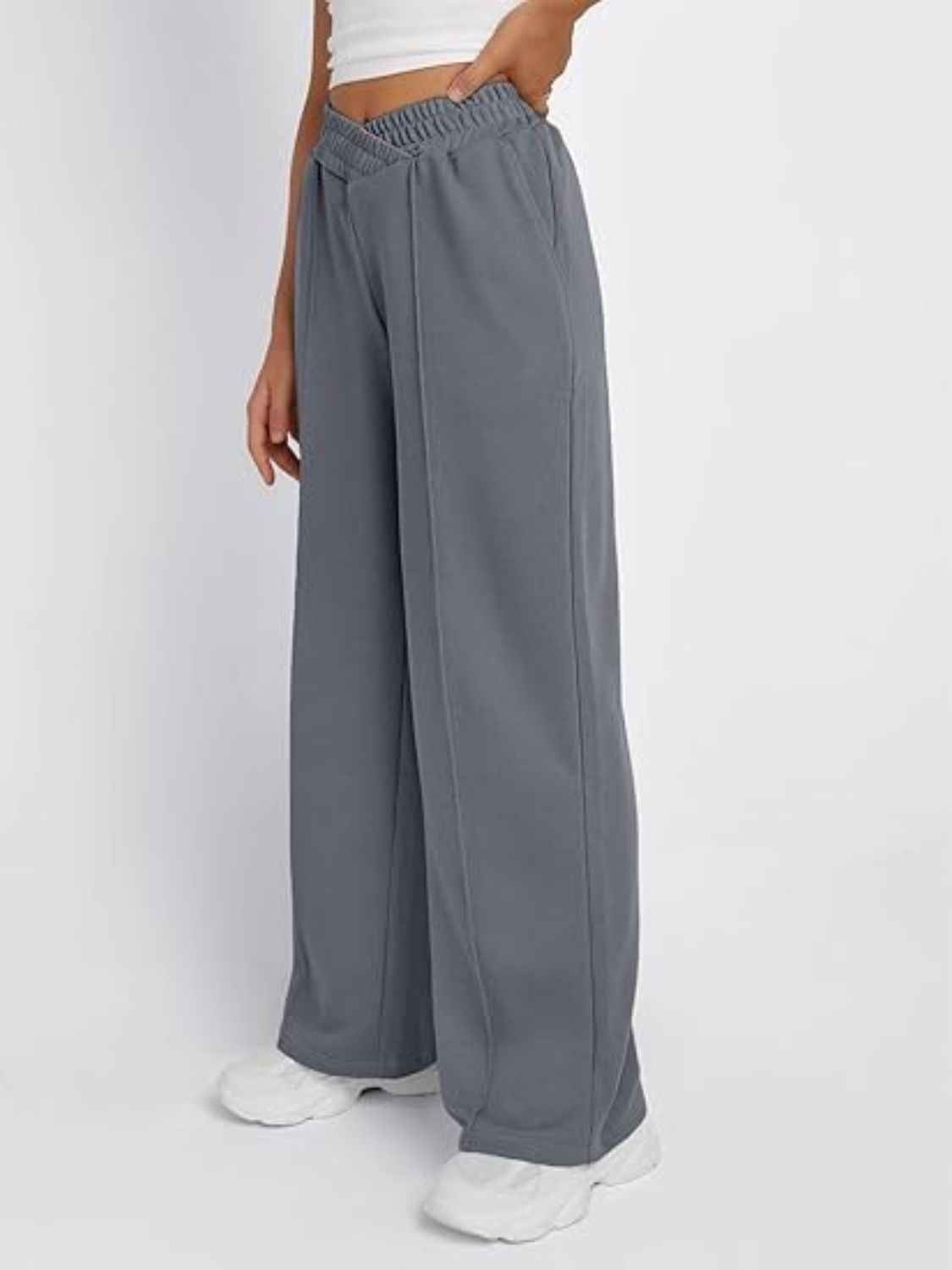 TEEK - Elastic Waist Wide Leg Pants PANTS TEEK Trend