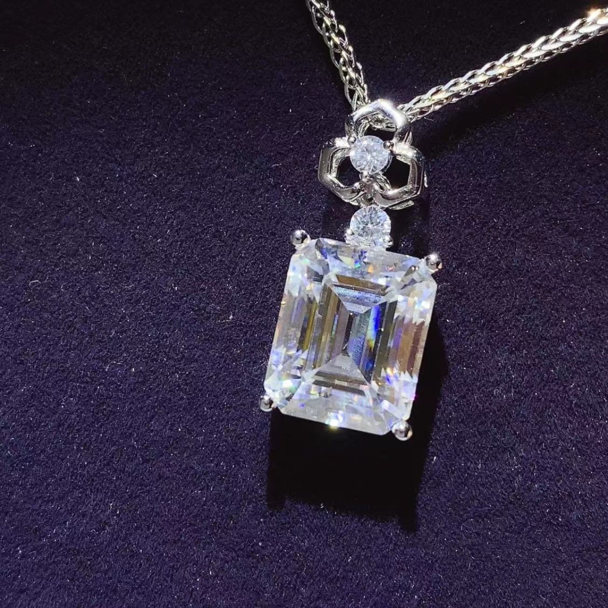 TEEK - 5 Carat Moissanite 925 Sterling Silver Necklace JEWELRY TEEK Trend   