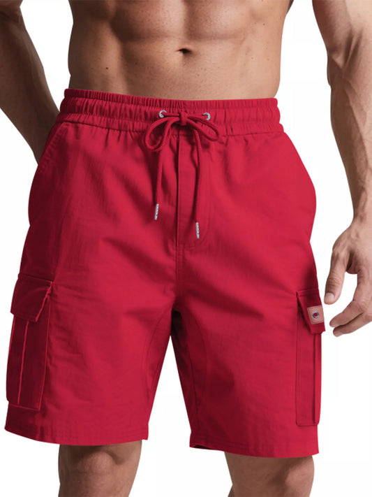 TEEK - Mens Full Size Cargo Shorts with Drawstring Plus Size SHORTS TEEK Trend