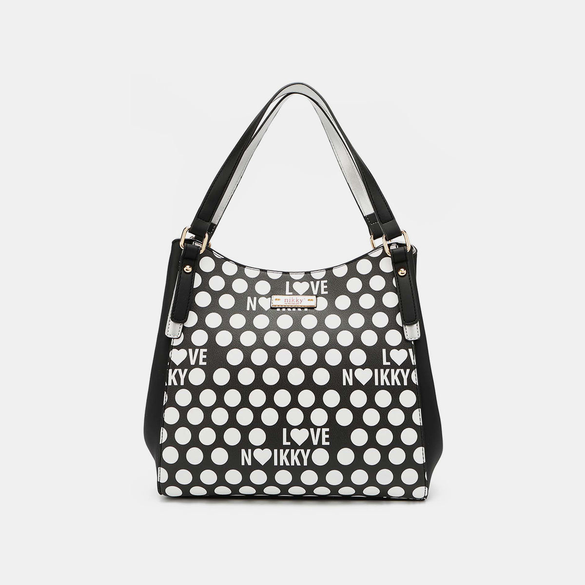 TEEK - NL Contrast Polka Dot Handbag BAG TEEK Trend Black  