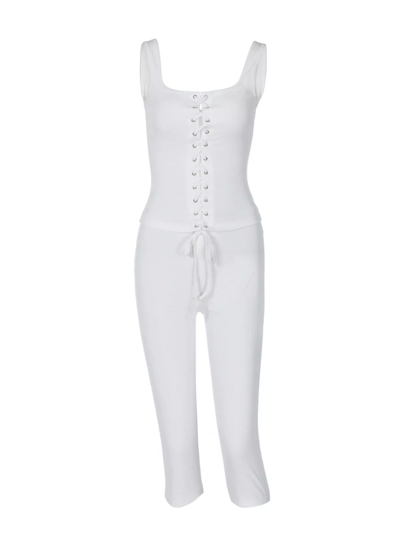 TEEK - Lace-Up Tank and Capris Set SET TEEK Trend