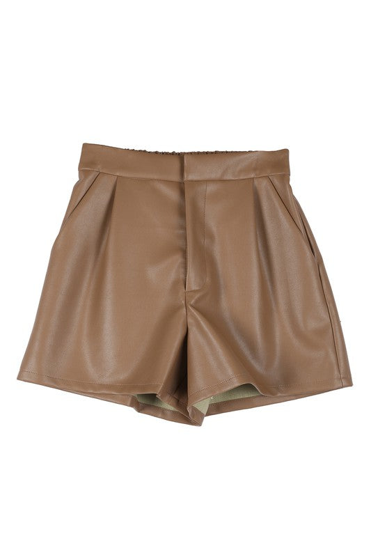 TEEK - Vegan Leather Shorts SHORTS TEEK FG   