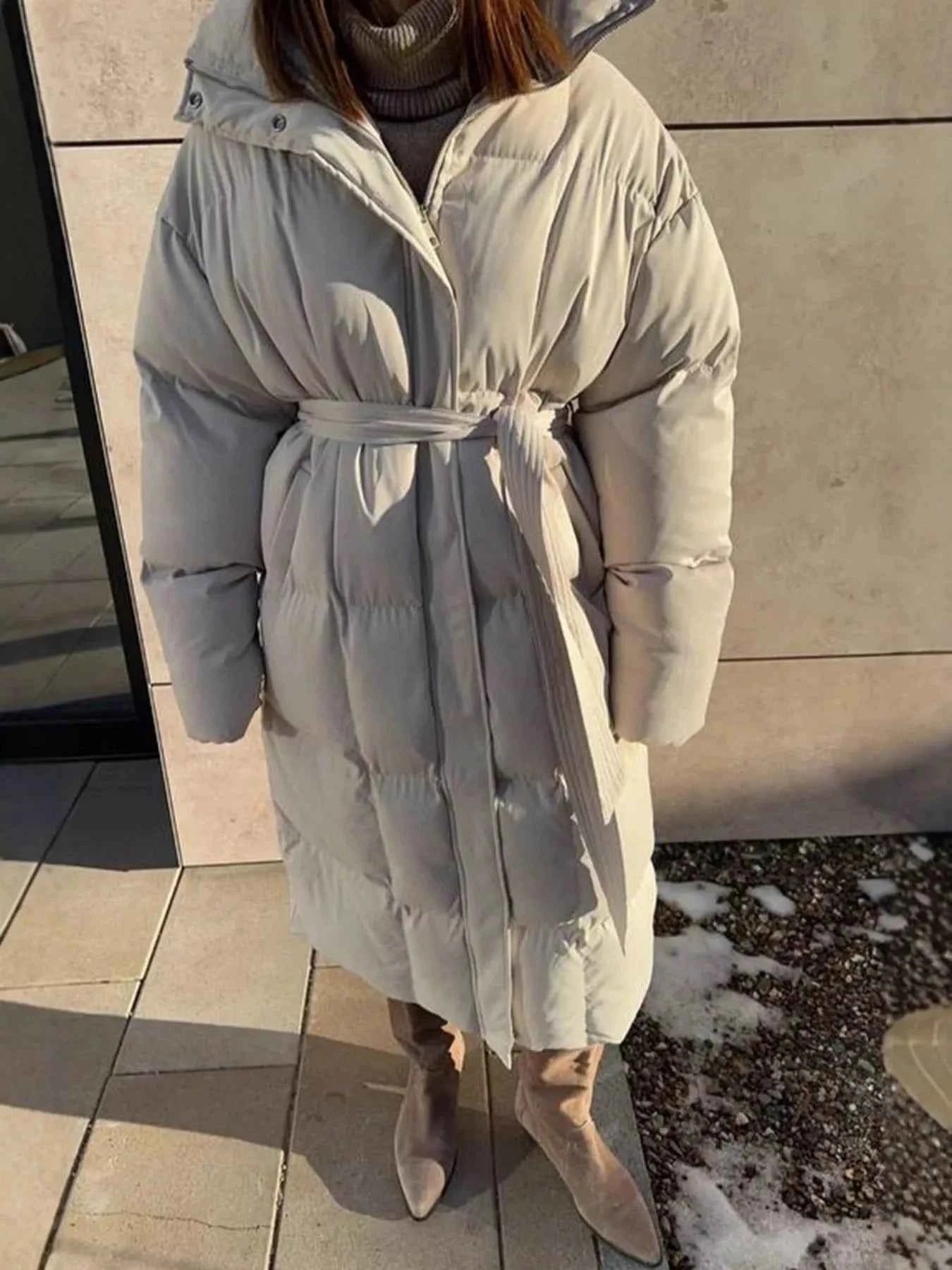 TEEK - Longline Padded Winter Belted Coat COAT TEEK Trend