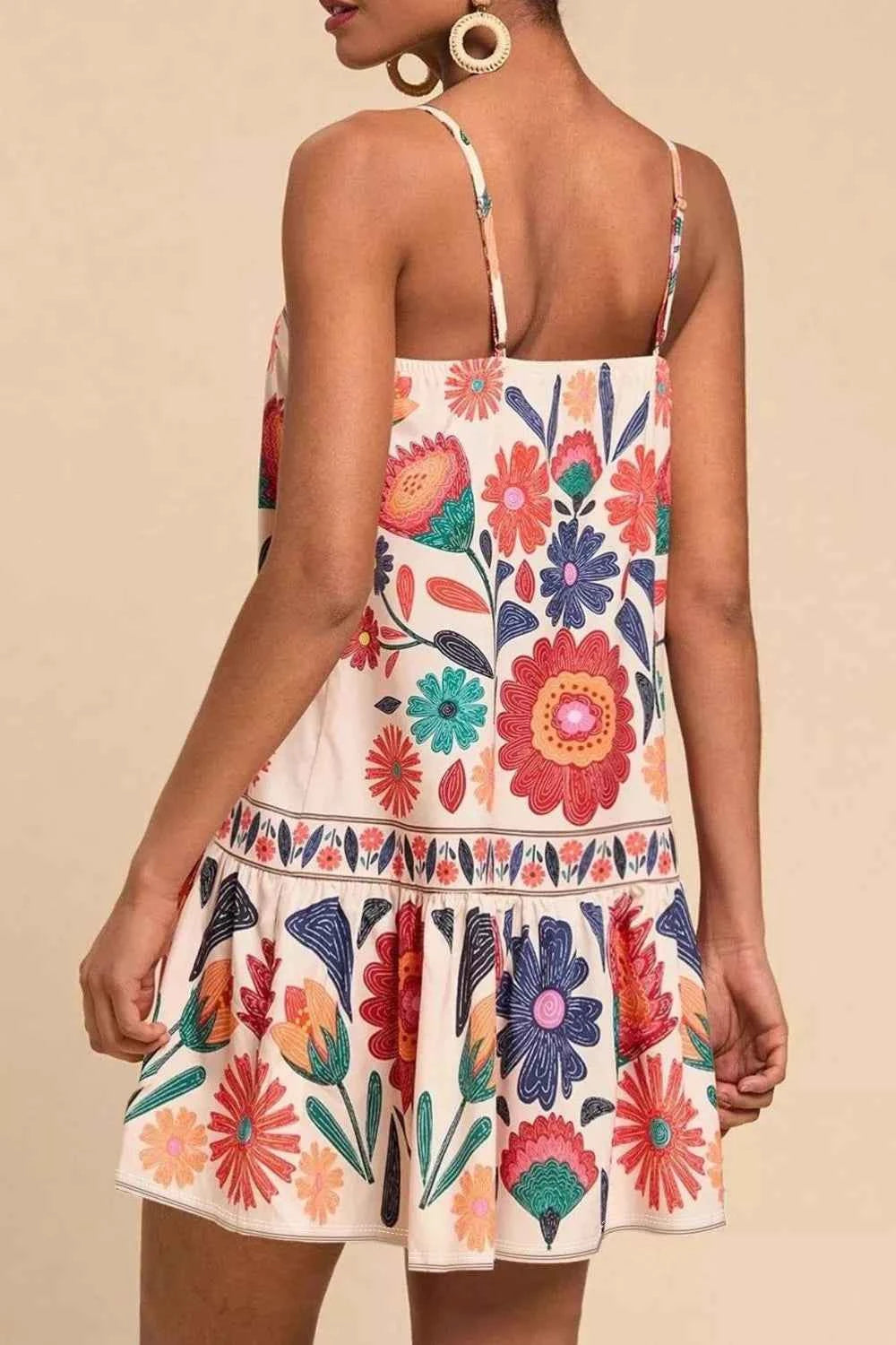 TEEK - Plus Size Floral Print Sleeveless Mini Dress DRESS TEEK Trend