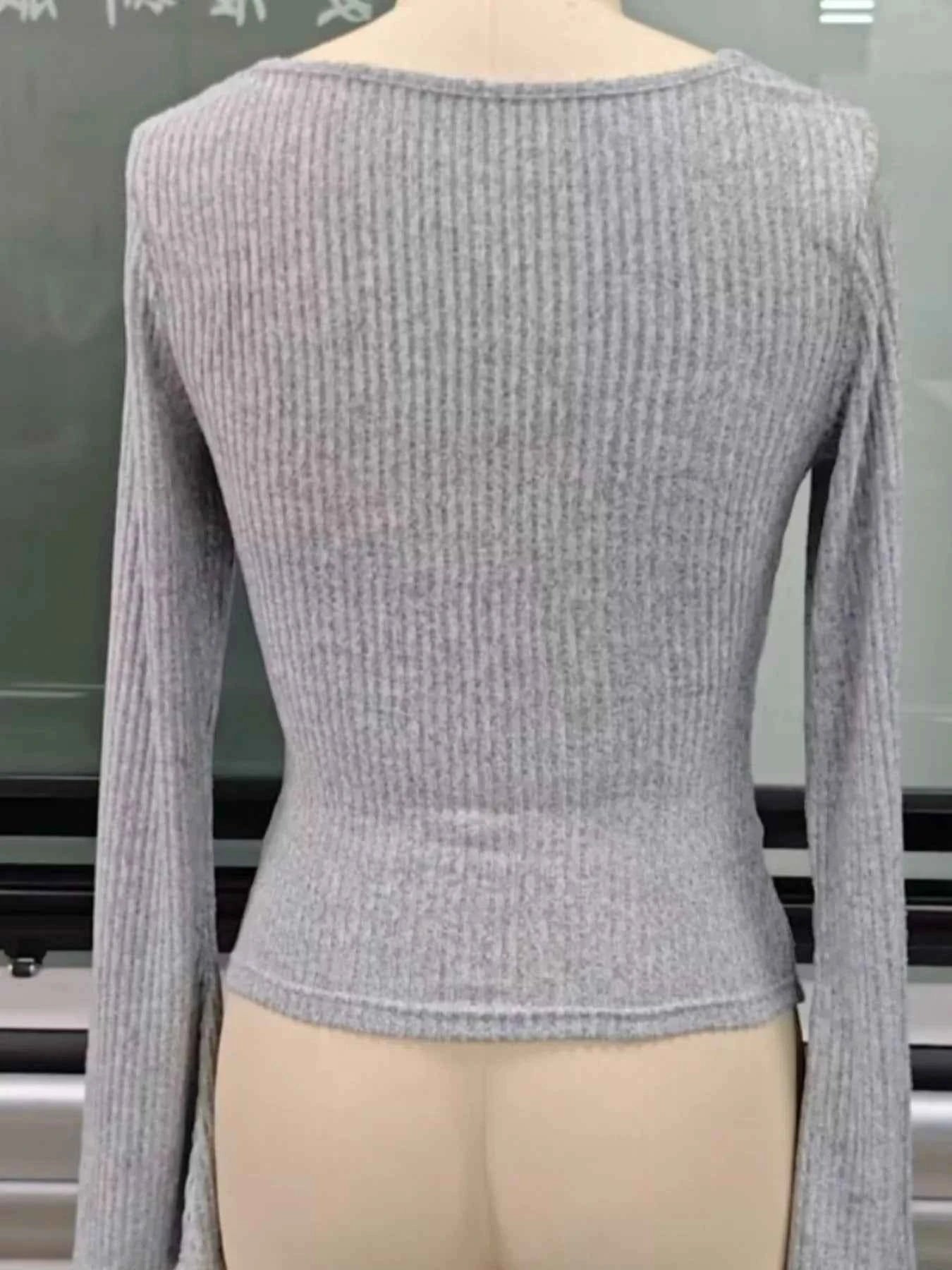 TEEK - Off-Shoulder Bell Sleeve Ribbed Blouse TOPS TEEK Trend