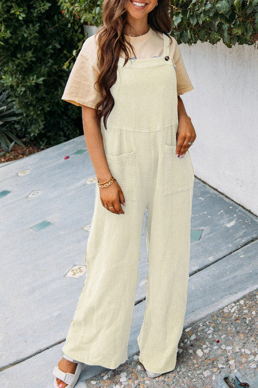 TEEK - Pocketed Casual Overalls OVERALLS TEEK FG Off White S 