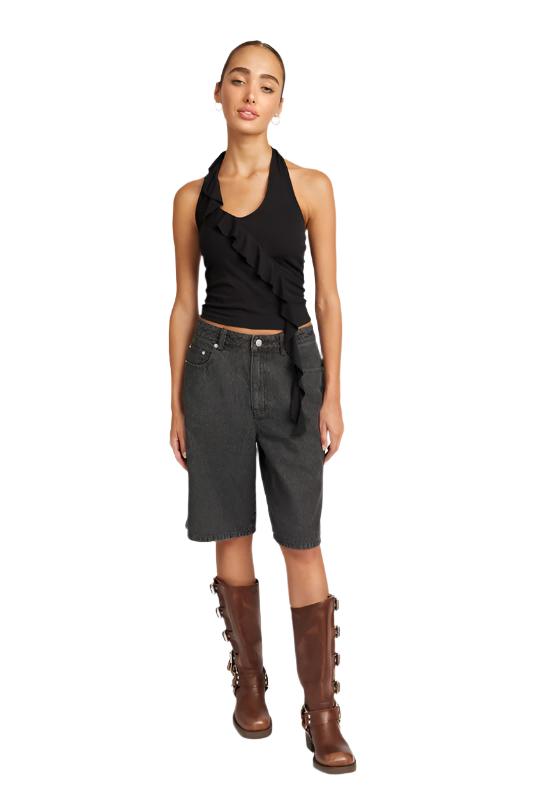 TEEK - Black Denim Bermuda Shorts SHORTS TEEK FG   