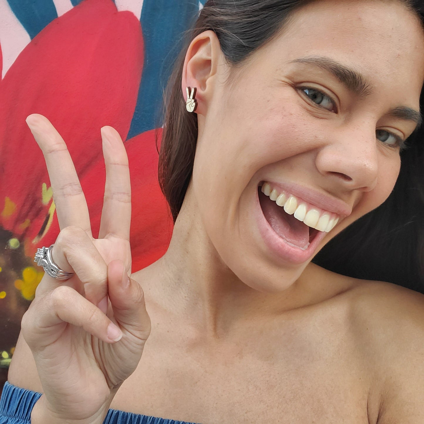 TEEK - Peace Sign Studs JEWELRY TEEK LCM