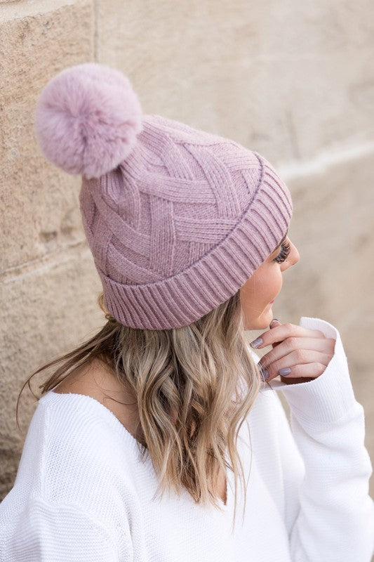 TEEK - Chunky Knit Pom Beanie HAT TEEK FG   