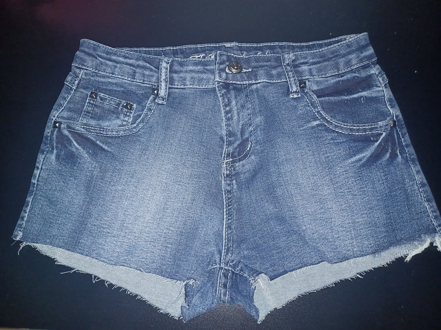 TEEK - British Flag Print Mini Denim Shorts