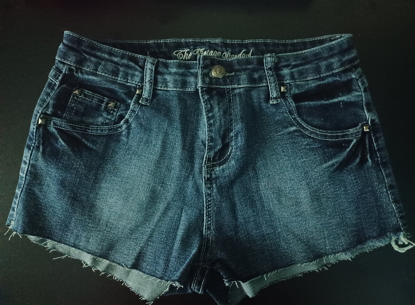 TEEK - British Flag Print Mini Denim Shorts