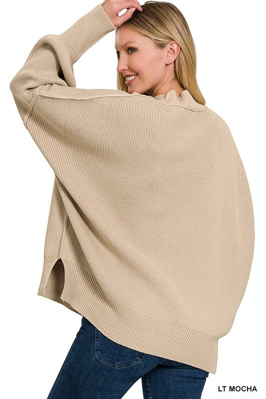 TEEK - Side Slit Oversized Sweater SWEATER TEEK FG   