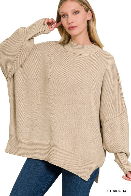 TEEK - Side Slit Oversized Sweater SWEATER TEEK FG   