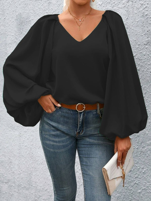 TEEK - Lantern Sleeve Blouse TOPS TEEK FG   