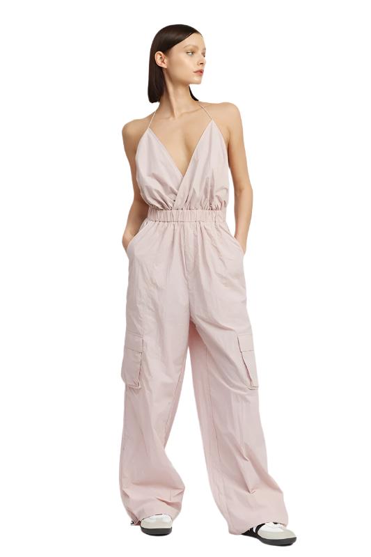 TEEK - SPAGHETTI STRAP CARGO JUMPSUIT JUMPSUIT TEEK FG DUSTY MAUVE S 