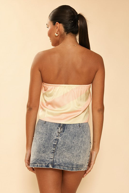 TEEK - Patterned Cropped Tube Top TOPS TEEK FG   