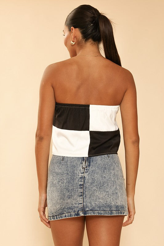 TEEK - Patterned Cropped Tube Top TOPS TEEK FG   