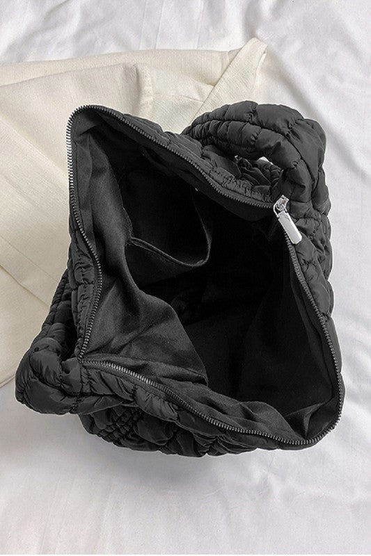 TEEK - Black Puff Quilted Crossbody Shoulder Bag BAG TEEK FG   