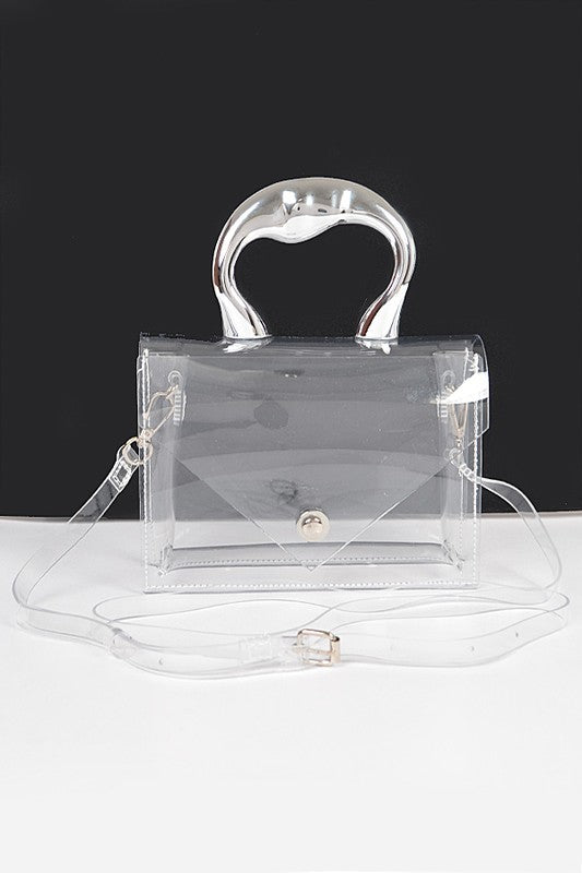 TEEK - Silver Handle Transparent Stadium Bag BAG TEEK FG CLEAR/SILVER