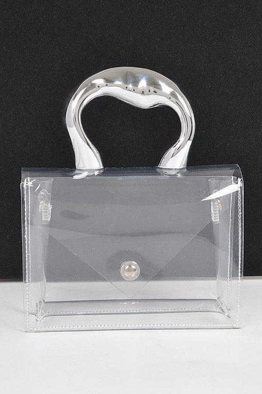 TEEK - Silver Handle Transparent Stadium Bag BAG TEEK FG