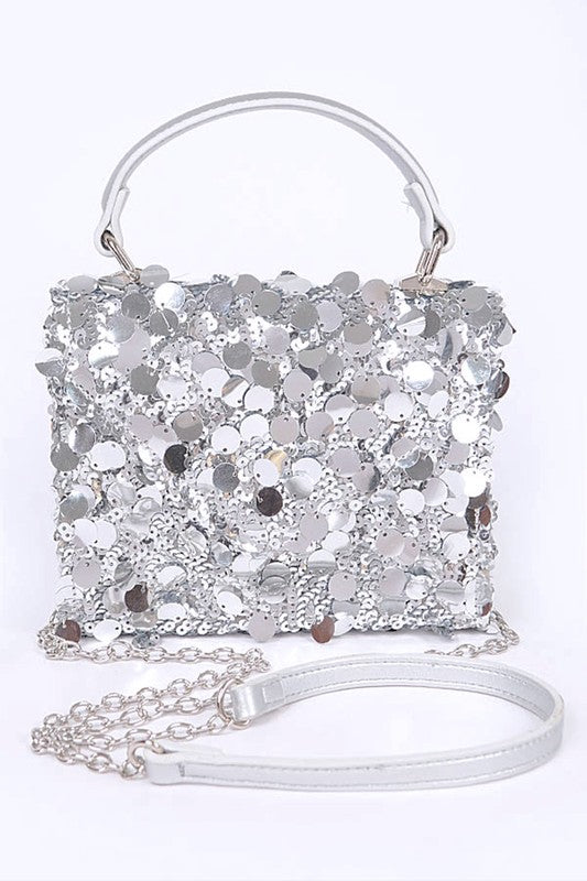 TEEK - Large Sequins Crossbody Swing Bag BAG TEEK FG Silver  