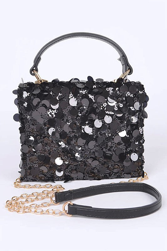 TEEK - Large Sequins Crossbody Swing Bag BAG TEEK FG Black  