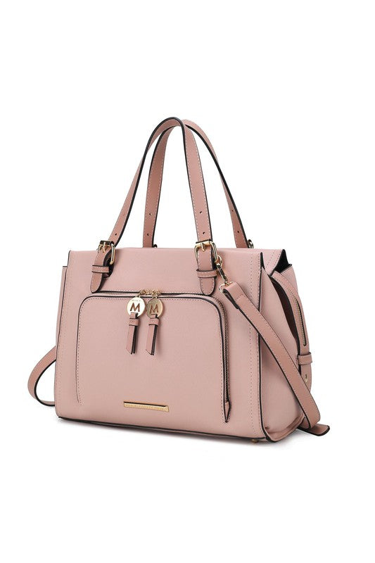 TEEK - Elise Color-Block Satchel Bag BAG TEEK FG Blush-Mauve  