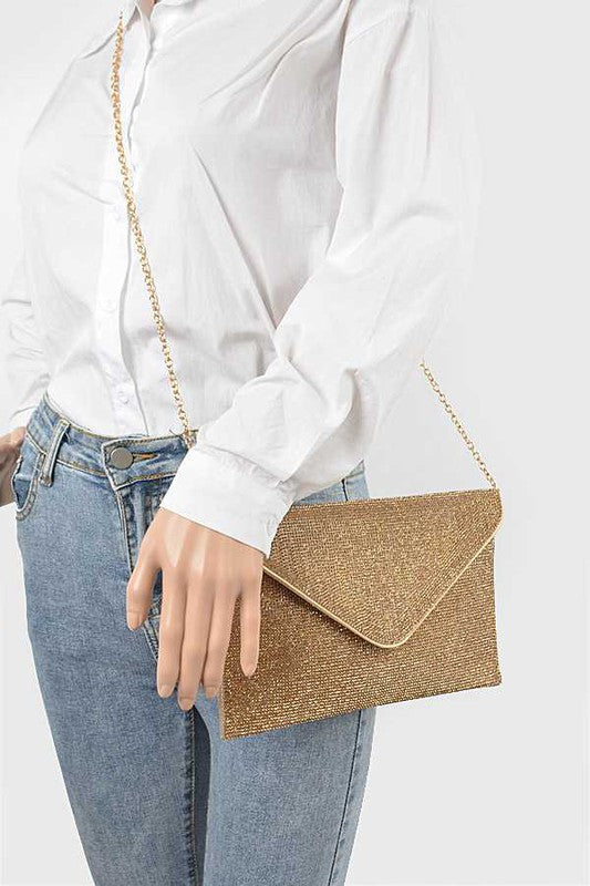 TEEK - Rhinestone Statement Envelope Clutch Bag BAG TEEK FG   