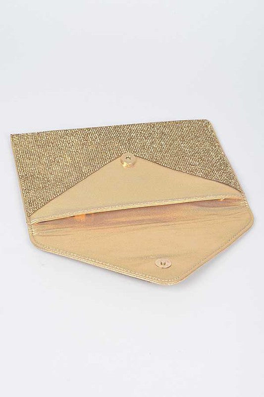 TEEK - Rhinestone Statement Envelope Clutch Bag BAG TEEK FG   