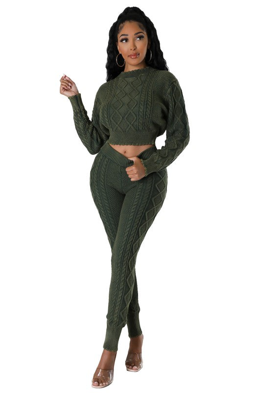 TEEK - THE DEFINITE 2PCS SWEATER PANTS SET SET TEEK FG OLIVE S 