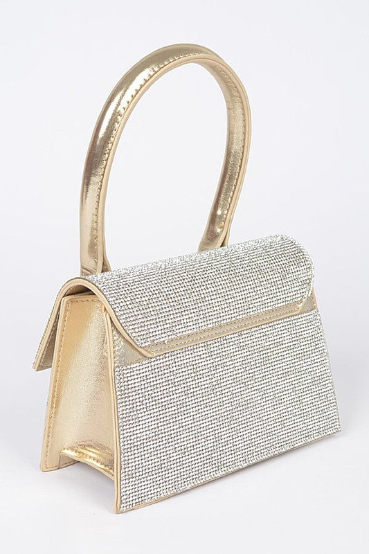 TEEK - Single Handle Rhinestone Metallic Crossbody Bag BAG TEEK FG   