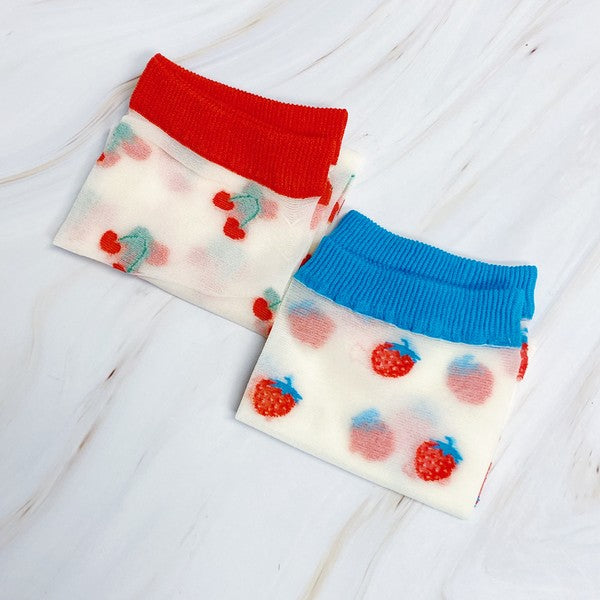 TEEK -'Sweet And Fruity Sheer Socks Set | 2 Pairs SOCKS TEEK FG   