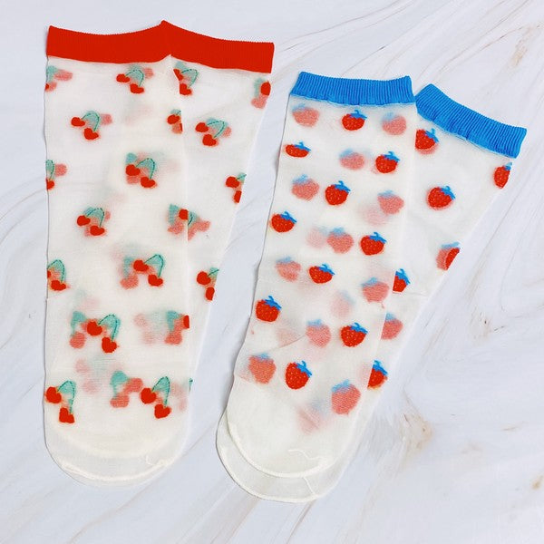 TEEK - Sweet And Fruity Sheer Socks Set | 2 Pairs SOCKS TEEK FG   