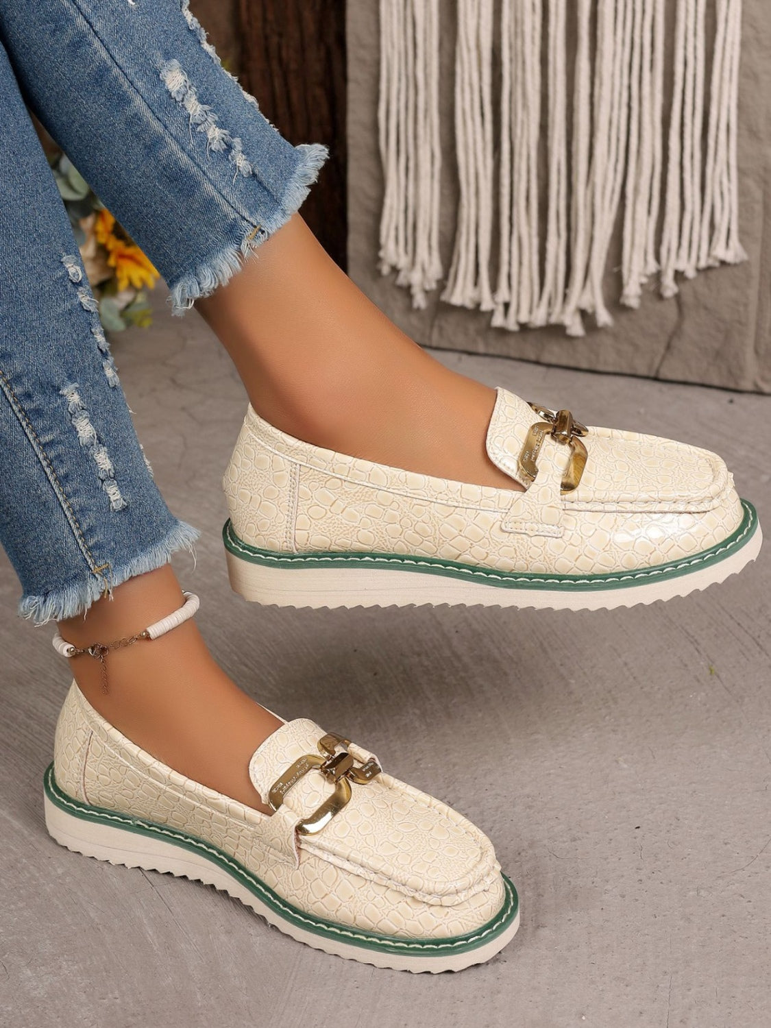 TEEK - Buckle Trim Loafers SHOES TEEK Trend   