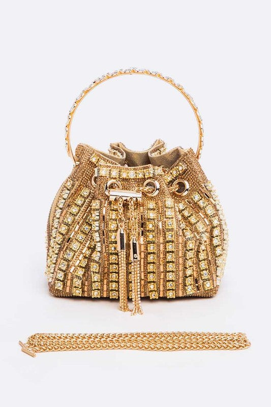 TEEK - Rhinestone Iconic Top Handle Bucket Bag BAG TEEK FG