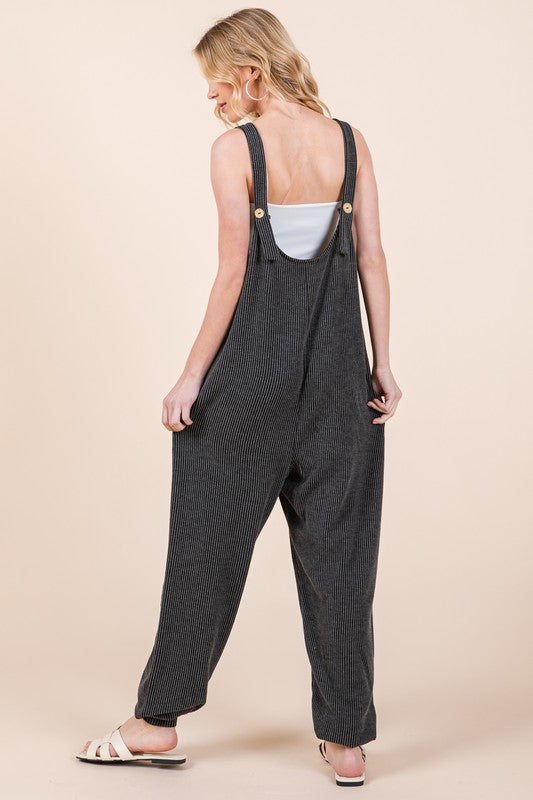 TEEK - Charcoal Textured Rib Overalls OVERALLS TEEK FG   