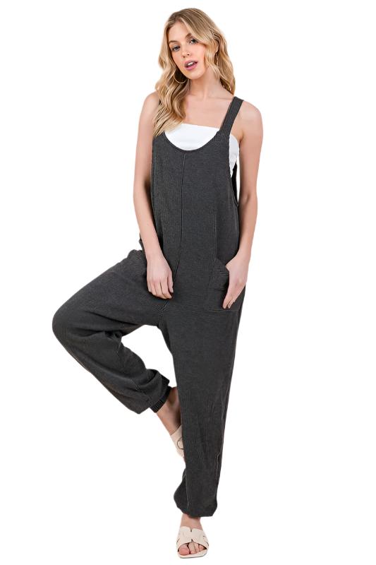 TEEK - Charcoal Textured Rib Overalls OVERALLS TEEK FG S  