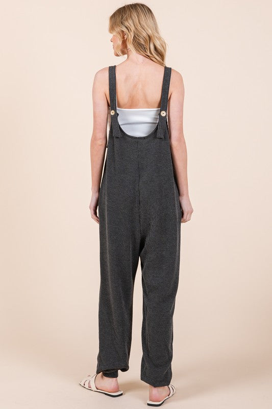 TEEK - Charcoal Textured Rib Overalls OVERALLS TEEK FG   