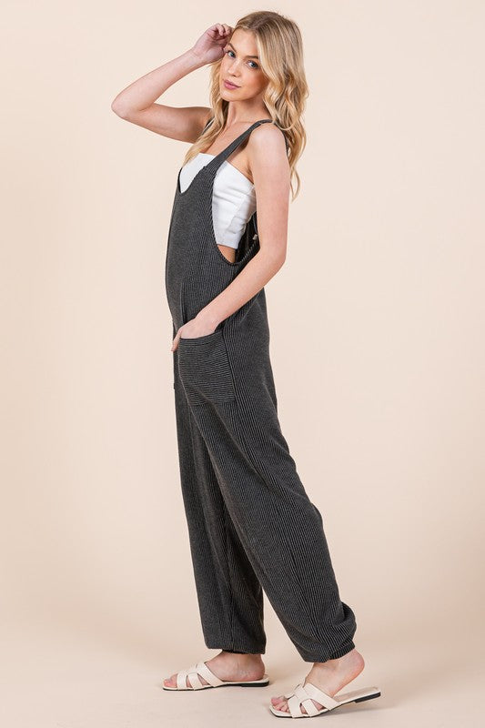 TEEK - Charcoal Textured Rib Overalls OVERALLS TEEK FG   