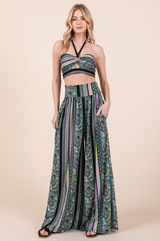 TEEK - Boho Print Halter Crop Top TOPS TEEK FG   