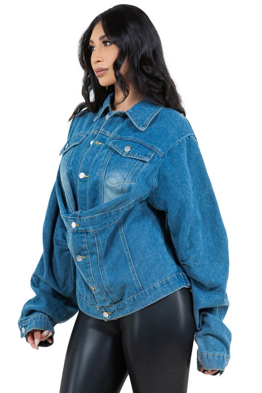 TEEK - DARING DIMENSIONAL DENIM JACKET JACKET TEEK FG   