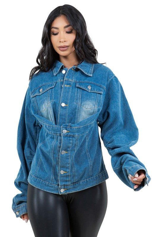 TEEK - DARING DIMENSIONAL DENIM JACKET JACKET TEEK FG   