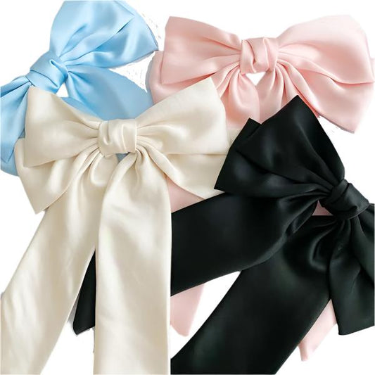 TEEK - Doubled Satin Bow Hair Clip HAIR SUPPLIES TEEK FG   